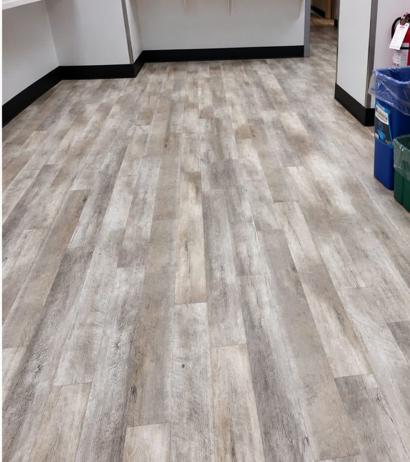 Clean vinyl plank floor after a deep clean